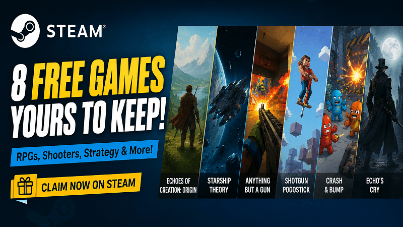 Claim 4 Free Steam Games Today, Including an Open-World RPG